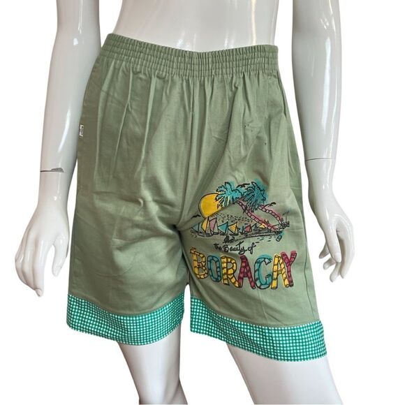 Vintage Retro 80s 90s The Beauty of Boracay Beach Philippines High Waist Shorts - Picture 2 of 11